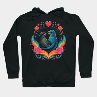 Sea Lion Valentine Day Hoodie